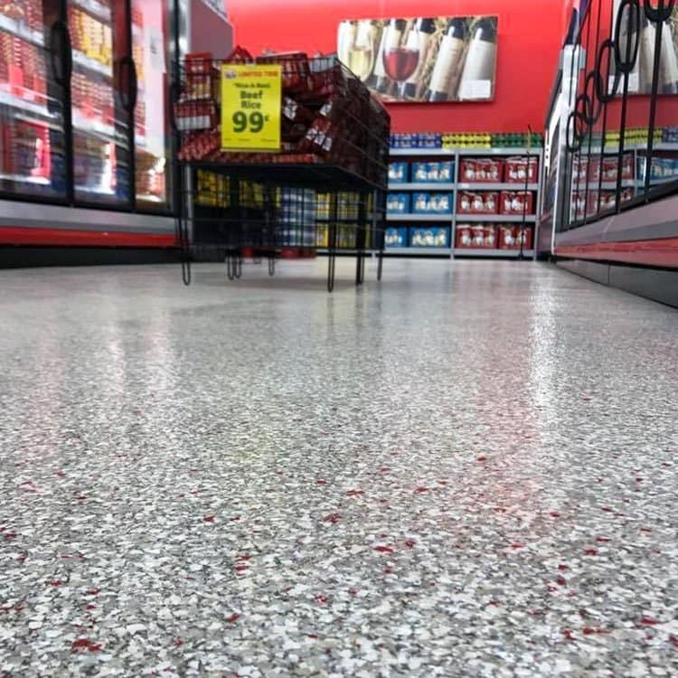 Retail Store Epoxy Floors 1 Retail epoxy floor in Melbourne shop with polished and seamless finish